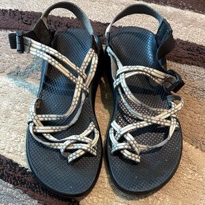 Chaco Black and Cream Women's Sandals